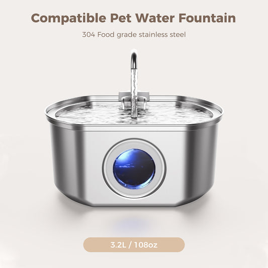 12-Pack Replacement Filters and Sponges for Oval 108oz/3.2L Cat fountain