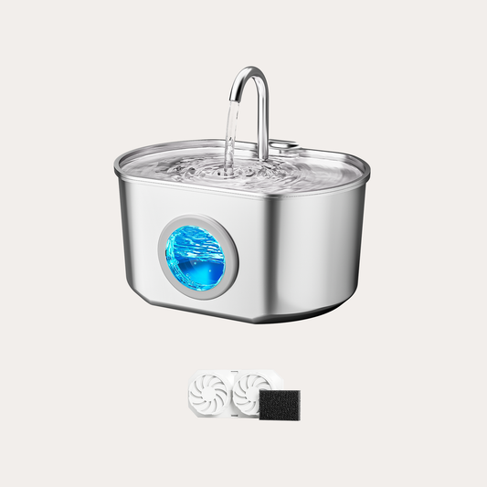 Oval Stainless Steel Cat Fountain, 74oz