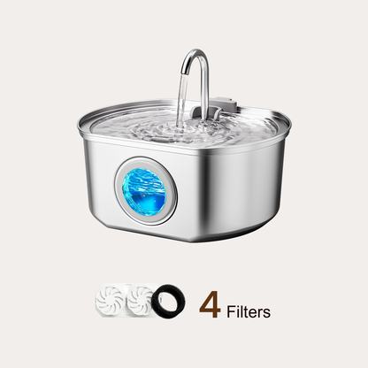 Oval Cat Fountain + 4 Filters, 108oz