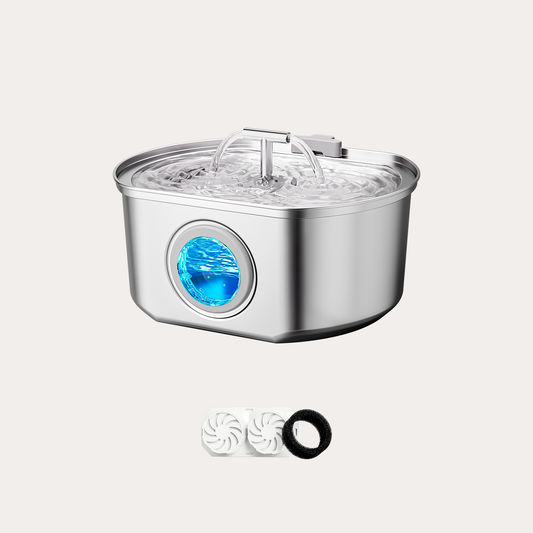 Oval Duo Stainless Steel Cat Fountain, 108oz