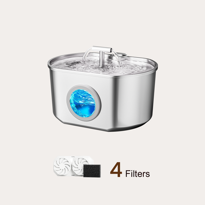 Oval Duo Cat Fountain + 4 Filters, 74oz