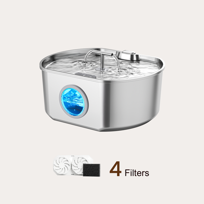 Oval Duo Cat Fountain + 4 Filters, 236oz