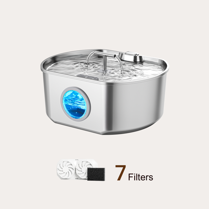 Oval Duo Cat Fountain + 7 Filters, 236oz