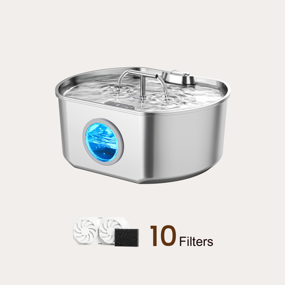 Oval Duo Cat Fountain + 10 Filters, 236oz