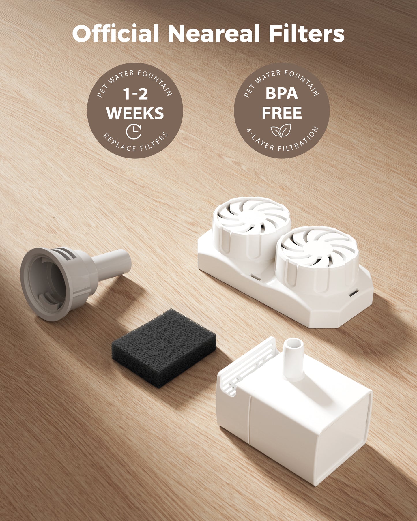 12-Pack Replacement Filters and Sponges for 74oz/2.2L Fountain