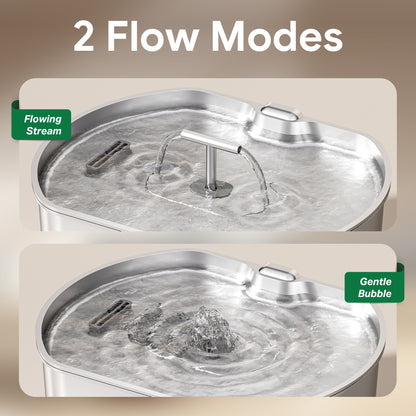 Oval Duo Cat Fountain + 4 Filters, 236oz