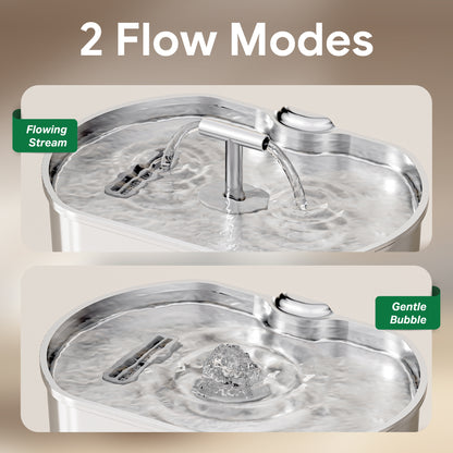 Oval Duo Cat Fountain + 4 Filters, 74oz