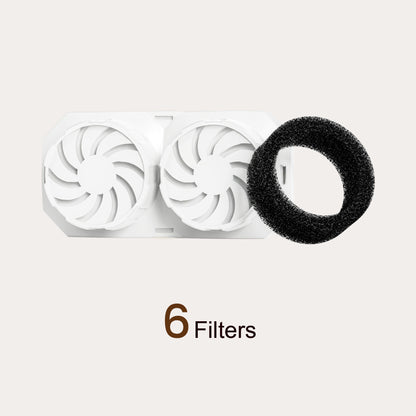 6-Pack Replacement Filters and Pre-Filter Sponges - 2025 Version