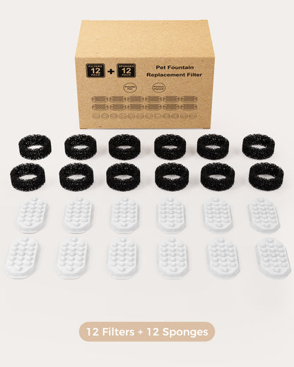 12+12 REPLACEMENT FILTER FOR CAT FOUNTAIN